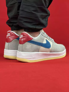 Nike Cinza/Azul/Bege Air Force 1 Couro na internet