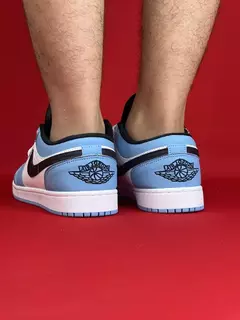 Air Jordan 1 Low Azul Branco Logo Preto Nacional S na internet