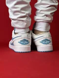 Air Jordan 1 Low Branco Com Azul Nacional S na internet