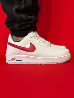 Nike air force 1 branco vermelho nacional s