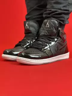 Air Jordan 1 High Todo Preto Sola Branca Vinil Nacional S - comprar online