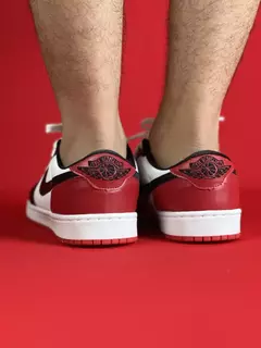 Air Jordan 1 Low Branco Preto Vermelho Nacional S na internet