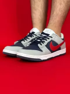 Nike dunk cinza azul e vermelho nacional s - comprar online