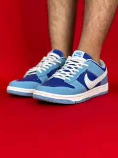 Nike dunk azul escuro azul claro branco nacional s - comprar online