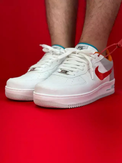 Nike air force 1 branco vermelho cinza laranja nacional s - comprar online