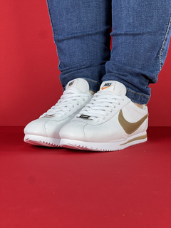 Nike Cortez branco marrom nacional - comprar online