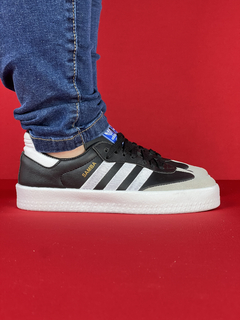 Adidas samba preto branco nacional premium