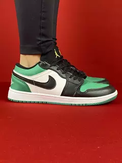 Air Jordan 1 Low branco preto verde Nacional S