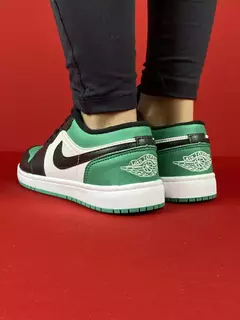 Air Jordan 1 Low branco preto verde Nacional S na internet