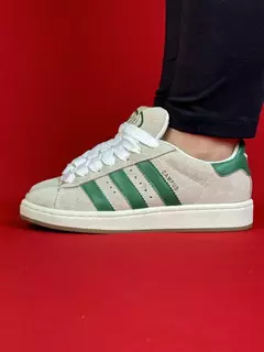 Adidas campus bege com verde nacional premium