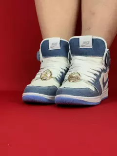 Air Jordan 1 High azul jeans branco nacional s - comprar online