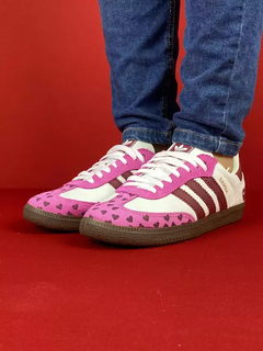 Adidas samba branco rosa vinho nacional - comprar online