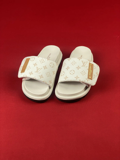 Chinelo slide lv branco