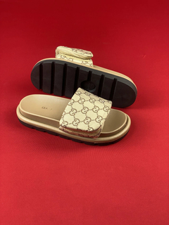 Chinelo slide gucci bege - comprar online