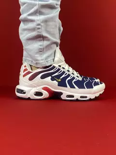 Nike Tn Plus branco azul vermelho Nacional