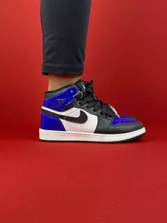 Air Jordan 1 High azul preto e branco nacional s