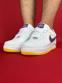 Nike air force 1 branco com roxo nacional s - comprar online