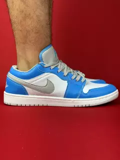 Air Jordan 1 Low Azul Cinza e Branco Nacional S