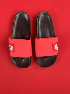 nike chinelo slide preto e vermelho nacional premium - comprar online