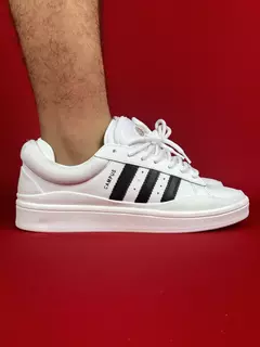 Adidas campus 2.0 branco com preto nacional premium