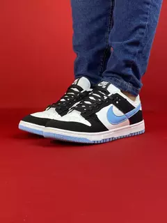 Nike dunk low preto branco azul - comprar online