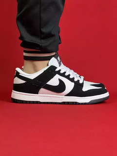 Nike dunk preto branco camurca nacional s