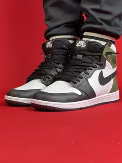 Air Jordan 1 High Verde Militar Com Preto Branco Nacional S - comprar online