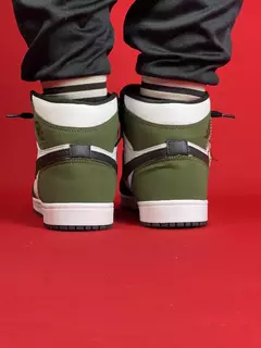 Air Jordan 1 High Verde Militar Com Preto Branco Nacional S na internet