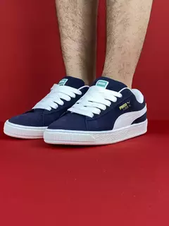 Puma suede azul branco nacional premium - comprar online