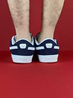 Puma suede azul branco nacional premium na internet