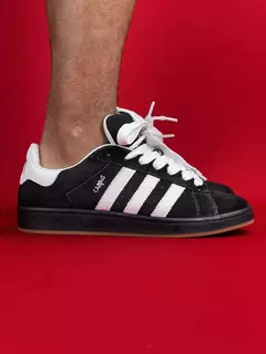 Adidas campus preto com branco nacional premium