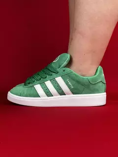 Adidas campus verde com branco nacional premium