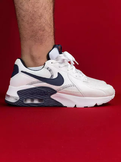 Nike Airmax 90 Excee Branco Com Azul Marinho Nacional Premium