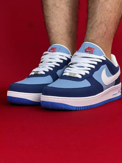 Nike air force 1 Azul Com Branco nacional s - comprar online