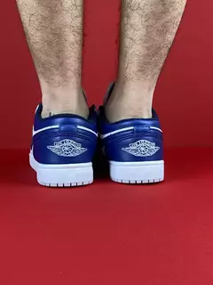 Air Jordan 1 Low azul cinza branco Nacional S na internet