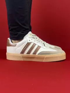 Adidas samba branco marrom nacional s