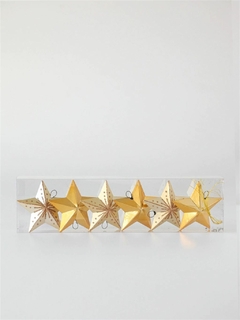 Adorno estrellas x6 dorados