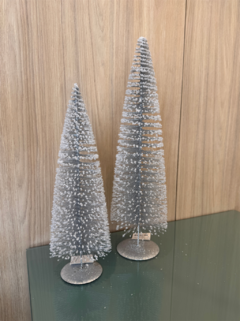 Arbol 40 cm silver snow.