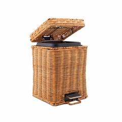 Cesto c/ pedal cuadrado 3L rattan