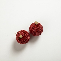 Bola x2 Mostacillas rojas 6cm - comprar online