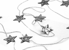 Guirnalda Estrellas Plata - comprar online