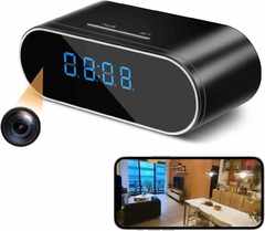 Reloj despertador Cámara espía 1080P WiFi visión nocturna , Detección de movimiento, Grabación en bucle