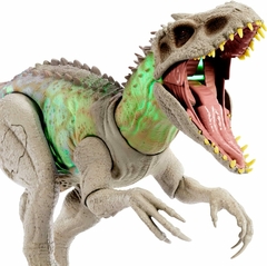 Indominus Rex Jurassic World Camouflage 'n Battle Dinosaur, Figure with Lights, Sounds & Motion - Mattel - MarketDigital