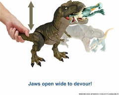 Dinosaurio T-rex Jurassic World Ruge Y Golpea Hdy56 Mattel - MarketDigital