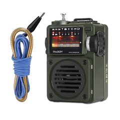 Mini Radio Portátil Onda Corta AM/FM/SW/WB Bluetooth Raddy RF750