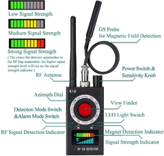 Imagen de Detector multifuncional anti espía de Cámaras Micrófonos Gps Señal RF K18