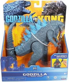 Godzilla vs Kong 2021 Figura de acción Godzilla con Torre de radio