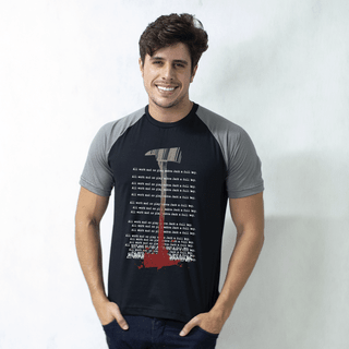 CAMISETA RAGLAN PRETA - O ILUMINADO