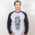 MANGA LONGA RAGLAN CINZA - ABACAXI SKULL