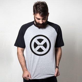 CAMISETA RAGLAN CINZA - X BACON